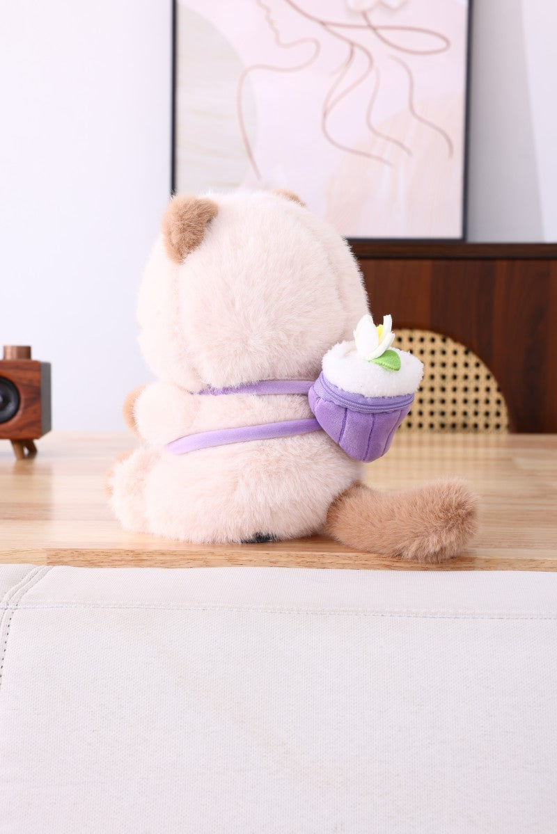 Siamese Cat Cake Backpack Plush Doll 22cm 62930580