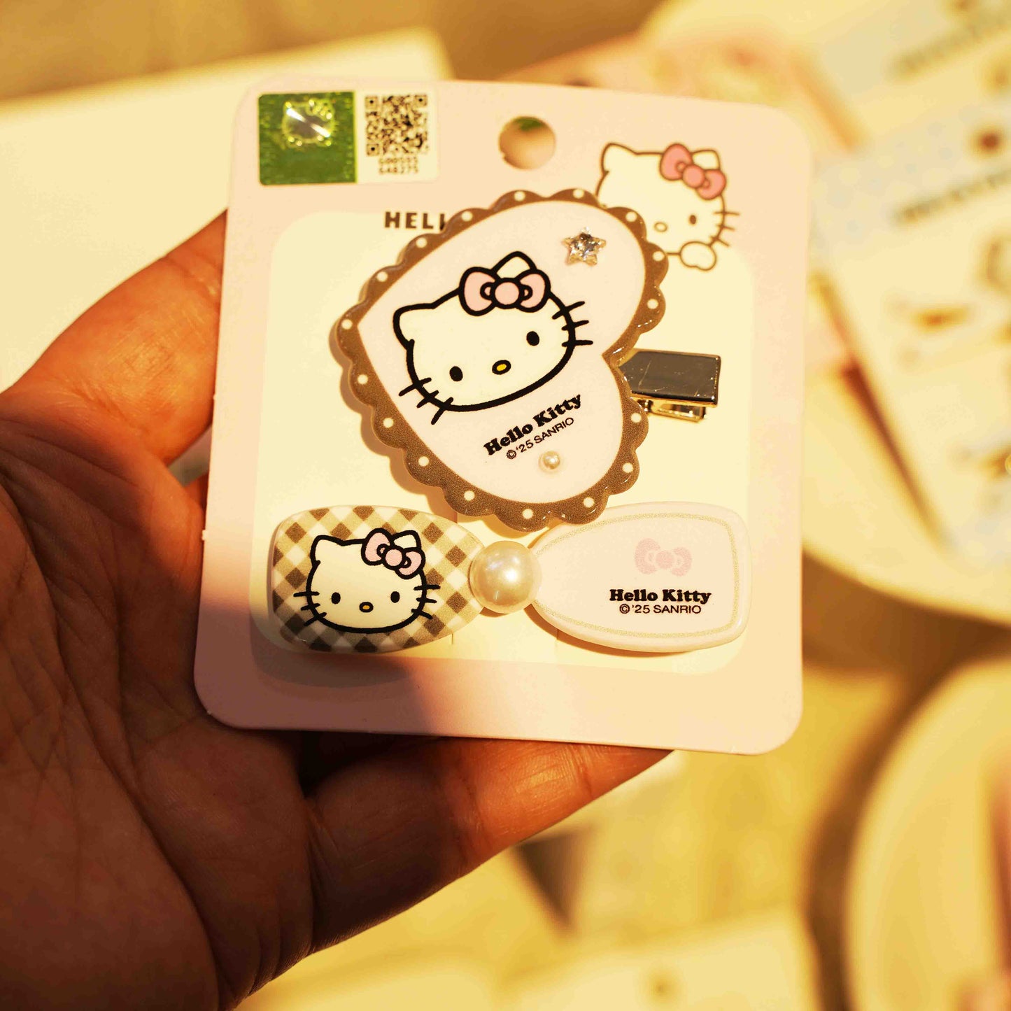 Serie de pinzas para el cabello rosa de HelloKitty