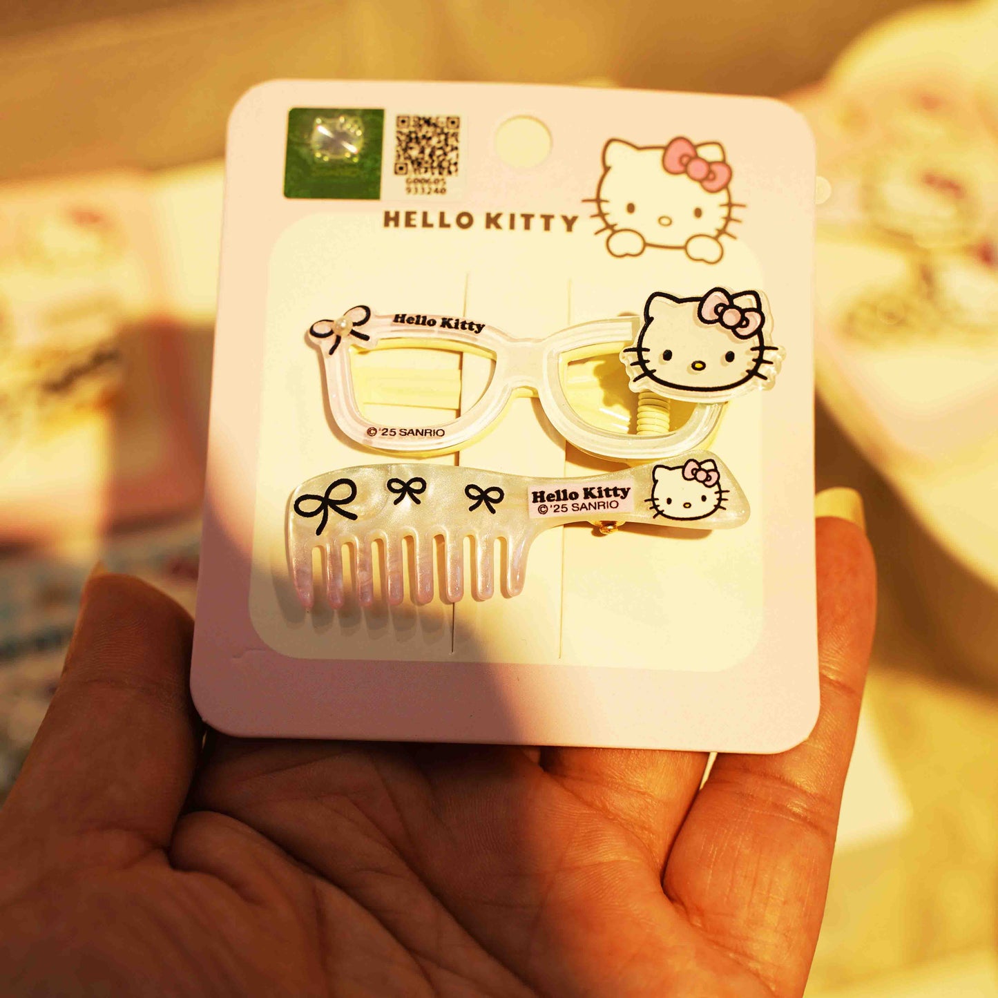 Serie de pinzas para el cabello rosa de HelloKitty
