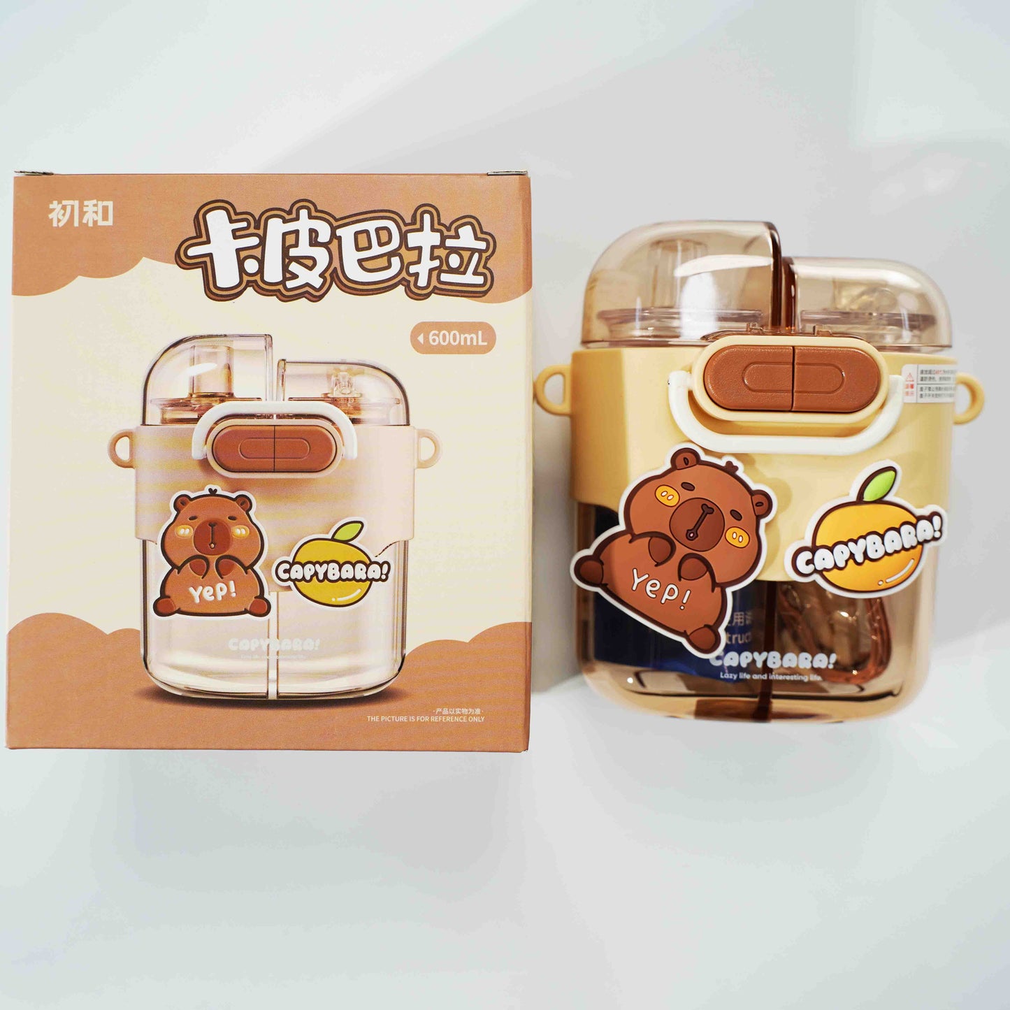 Capybara Water Bottle 600ml