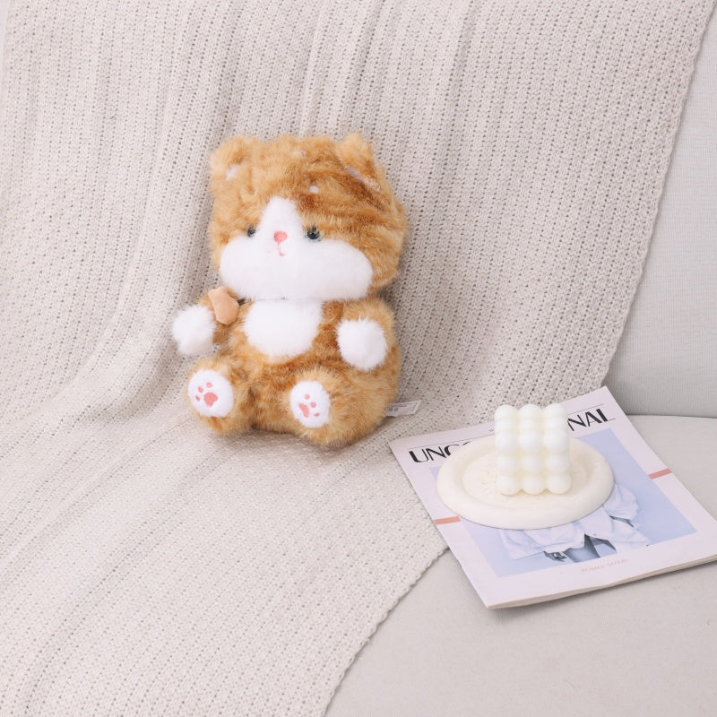 ILAHUI Cute Sitting Cat Plush Doll