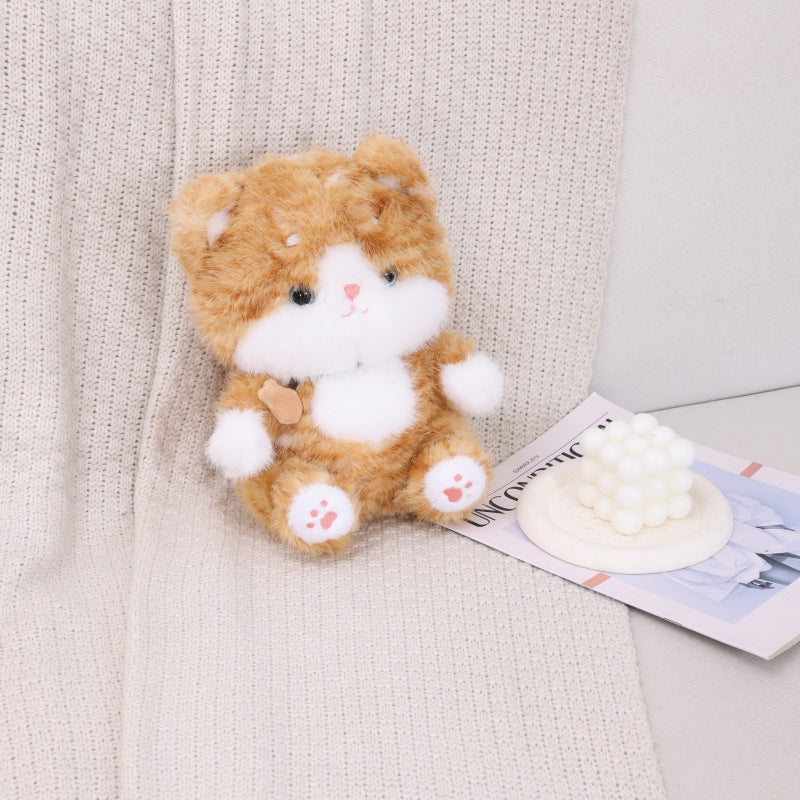 ILAHUI Cute Sitting Cat Plush Doll