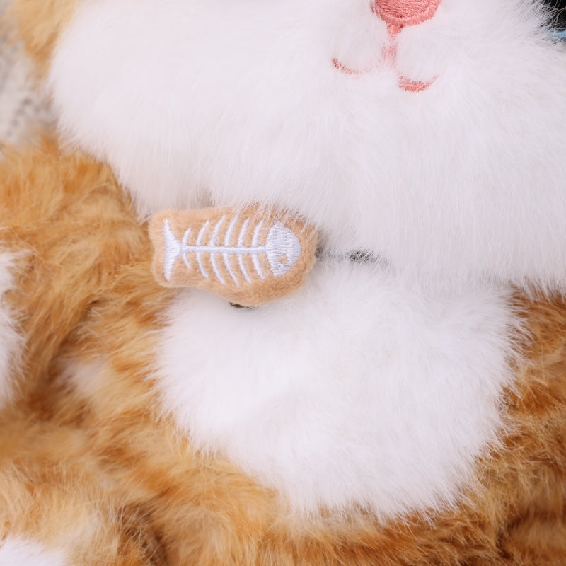 ILAHUI Cute Standing Cat Plush Doll 83289410