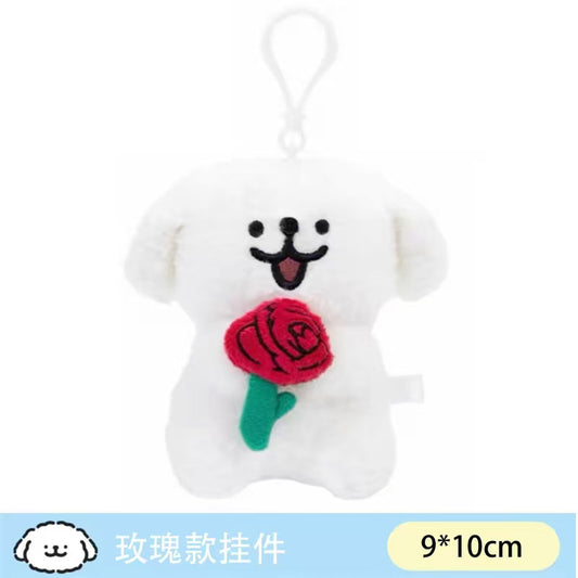 Line Puppy Holding Roses Pendant 29687140