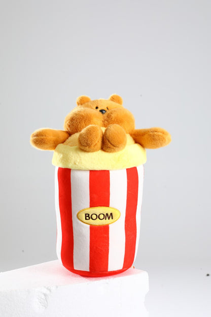ILAHUI Bear Popcorn Bucket Plush 36cm 53687570
