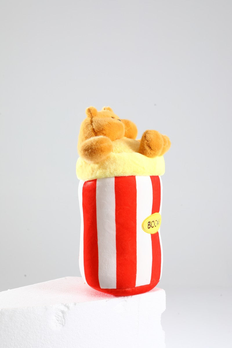 ILAHUI Bear Popcorn Bucket Plush 36cm 53687570