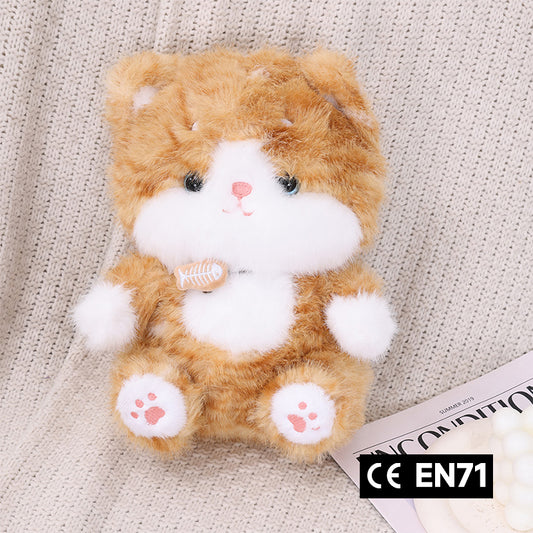 ILAHUI Cute Sitting Cat Plush Doll