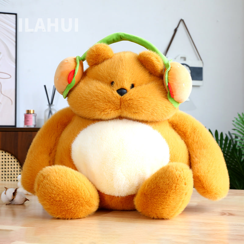 Hamburger Headphones Bear Plushies