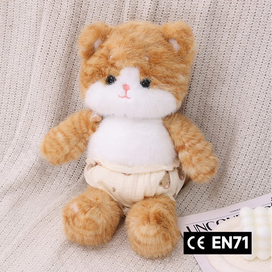 ILAHUI Cute Standing Cat Plush Doll 83289410
