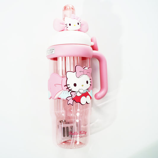 ILAHUI saniro water bottle with drinking straw 1200ml