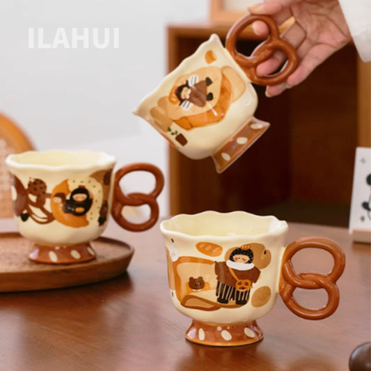 ILAHUI Caramel Style Ceramic Cup 380ML 21192750