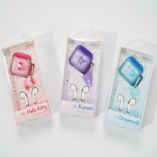 Saniro Bluetooth Headset(Kuromi Headphones，HelloKitty Headphones，Cinnamoroll Headphones)